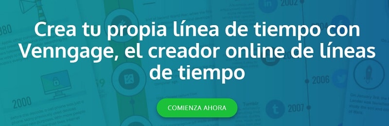 Venngage líneas de tiempo