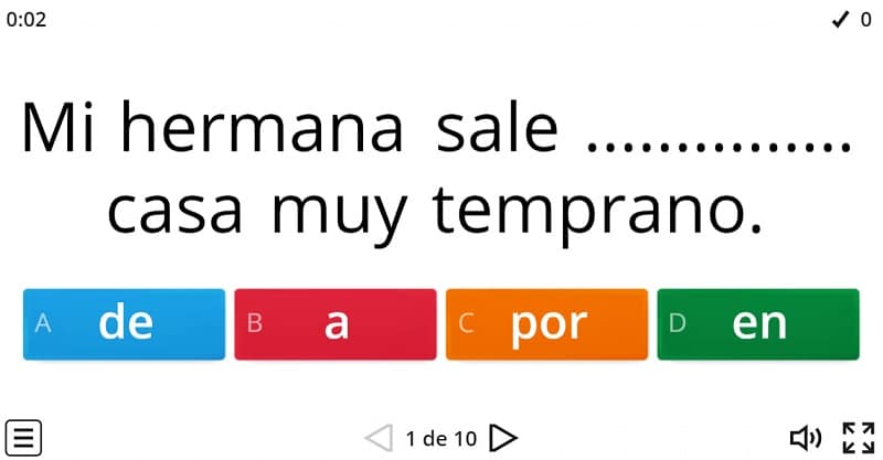 Juego preposiciones