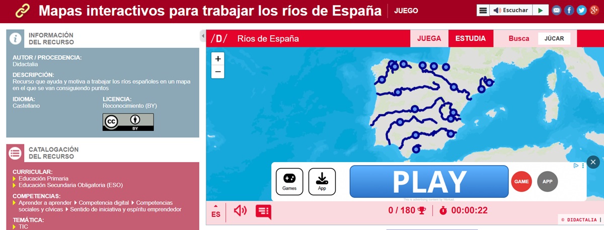 EducaCYL juegos de ríos